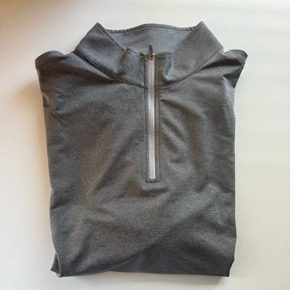 Peter Millar Gray Quarter Zip Sweatshirt XL